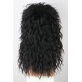 thumbnail image 5 of Peluca LeMarnia 80s Mullet Long Ondulado Negro de Fibra Sintética, 5 of 5