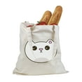 thumbnail image 3 of Smartprints Isurprised White Cat Tote Bag - Image by Shutterstock, One Size Cotton Canvas Tote Bag, 3 of 4