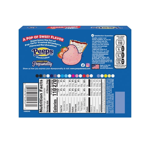 PEEPS, POP-TARTS Frosted Strawberry Flavored Marshmallow Chicks