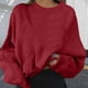thumbnail image 2 of Moda mujer casual manga larga damas sólido damas sudaderas tops cortos Pompotops gfhjh2802, 2 of 5
