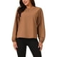 thumbnail image 1 of Blusas de gasa elegantes de cuello redondo para mujer INSPIRE CHIC con mangas largas plisadas y estilo fluido, 1 of 5