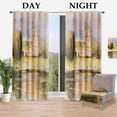 thumbnail image 4 of DESIGN ART Designart 'Historic Church On The Rock On Banks of The River' Lake House Curtain Single Panel 52 in. wide x 63 in. high - 1 Panel 63 Inches, 4 of 5