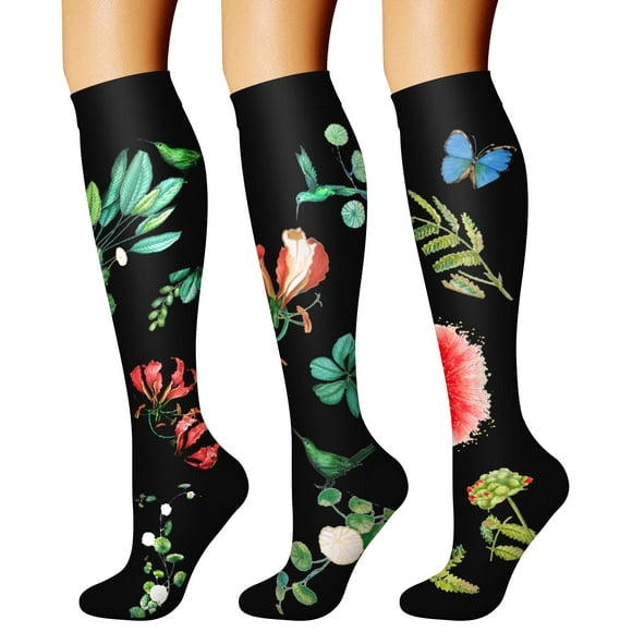 Calcetines de compresión CHARMKING Circulation de 15 a 20 mm Hg (3 pares)