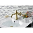 thumbnail image 2 of Kingston Brass KS3547RX Belknap One-Handle Single-Hole Bathroom Faucet with Push Pop-Up Drain, Brushed Brass, 2 of 7
