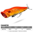 thumbnail image 3 of Pesca Topwater Popper señuelo de pesca artificial Wobblers triple gancho Crankbait (estilo C) Tmvgtek Para Estrenar, 3 of 3