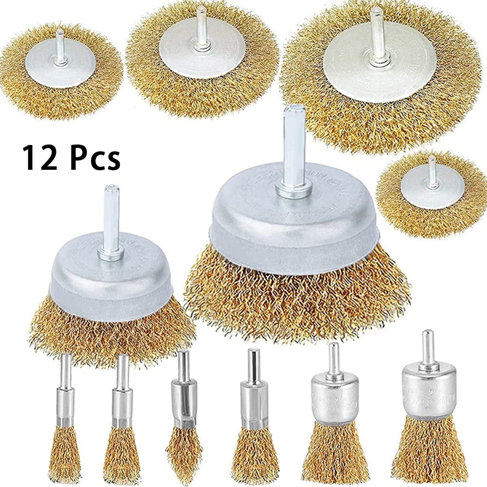 12 Piece Wire Brush Wheel Cup Set for Drill Attachment in Nepal at NPR 12408 Rating 5