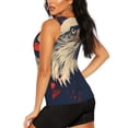 thumbnail image 3 of Balery American Bald Eagle A Camiseta sin mangas estampada ligera para mujer, tops de entrenamiento sin mangas, camisetas de yoga transpirables de secado rápido.-Small, 3 of 7
