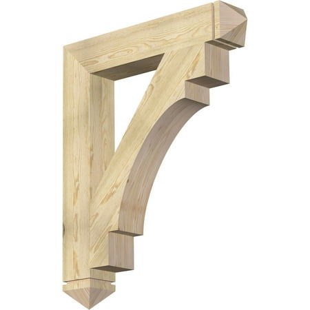 

Ekena Millwork 6 W x 36 D x 44 H Merced Arts & Crafts Rough Sawn Bracket Douglas Fir