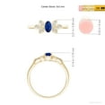 thumbnail image 4 of ANGARA Natural Vintage Style Oval Blue Sapphire Ring with Diamond Accents in 14K Yellow Gold for Women (Size-5x3mm) | September Birthstone, Anniversary, Jewelry Gift for Women | Natural Sapphire Ring, 4 of 8