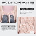 thumbnail image 6 of Pioneer Flower Floral Print Pattern Apron for Women and Men, Cotton Linen Waterproof with Pockets, Adjustable, 33x27 Inch for Kitchen, Gardening, BBQ, Salon, 6 of 6