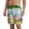 thumbnail image 2 of Goofa African Women Printed Mens Swim Trunks Summer Quick Dry Short Beach Swimwear Bathing Suits-Large, 2 of 9
