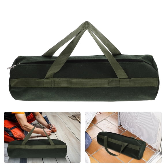 OATIPHO Heavy Duty Canvas Tool Bag Dark Green Multifunctional Work Organizer for Repair