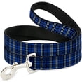 thumbnail image 1 of Dog Leash Plaid Navy 4 Feet Long 0.5 Inch Wide, 1 of 1