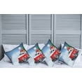thumbnail image 2 of Ambesonne Christmas Throw Pillow Cover 4 Pack, American Truck Gifts, 16", Blue Red White, 2 of 5