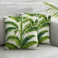 thumbnail image 3 of COMIO  Tropical Leaves Throw Pillow Covers Green Palm Leaf Decorative Pillow Cases Outdoor Cushion Covers for Sofa Couch Garden Home Decor, 3 of 5