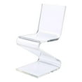 thumbnail image 1 of Bowery Hill 16" Modern Acrylic Plastic Z-Design Accent Chair in Clear, 1 of 8