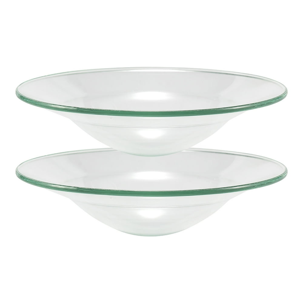 2pcs Replacement Oil Warmer Dish Round Glass Dish Wax Melt Warmer Bowl