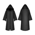 thumbnail image 1 of Capa con capucha de Halloween Unisex para niños, capa para niños, capa larga para Cosplay, disfraces góticos, prendas de vestir sólidas, 1 of 8