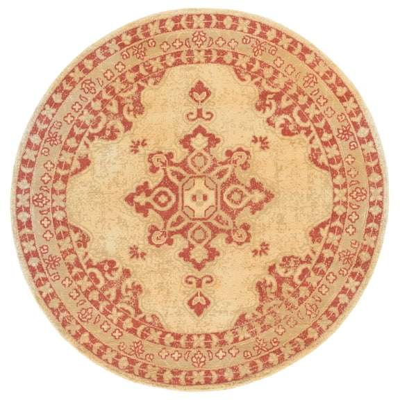 SAFAVIEH Sahara Naira Medallion Area Rug, Coral, 6' x 6' Round