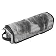 thumbnail image 2 of Hair Tool Organizer Bag with Heat Resistant Mat Removable Travel Storage Case for Hot Air Brushes Curling Irons Grey Highland Cattle, 2 of 8