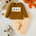 thumbnail image 2 of Zshosam Baby Clothes Winter Girls Clothes Tie Dye Sweatshirt Top and Legging Pants 2PCS Girls' Clothing Sets,Brown 12-18 Months, 2 of 9