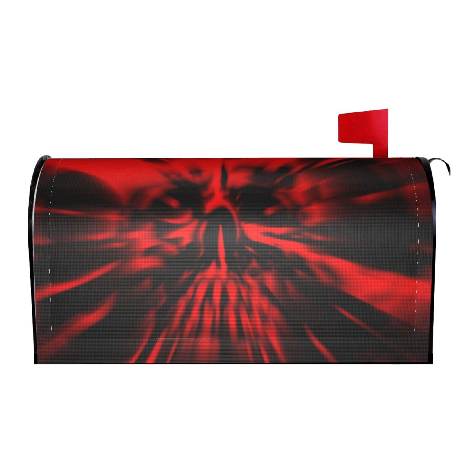 Picia The Red Head Skull Magnetic Mailbox Cover Standard Size-21x18 in