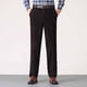 thumbnail image 4 of Pantalones de traje casuales con bolsillos y botones de color liso para hombre, 4 of 9