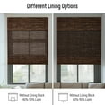 thumbnail image 6 of Keego Motorized Roman Shades Blackout Natural Fabric Rechargeable Electric Window Blinds Remote Control Room Darkening Window Treatment - Coffee (with Linen, Block 60%-90% Light) - 33"W x 64"H, 6 of 8
