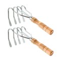 thumbnail image 1 of 2Pcs Claw Rake Handheld Rake Clamming Claw Rake Clam Digger Beach Seafood Tool Clamming Tool, 1 of 8
