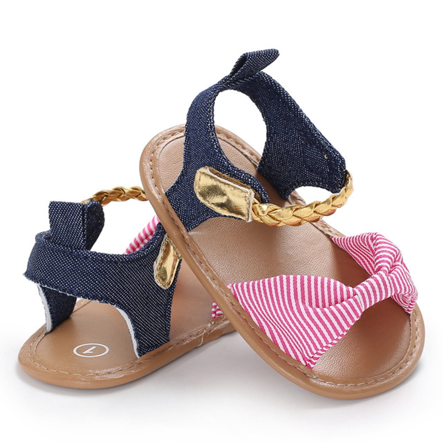 Styles I Love Baby Toddler Girl Bowknot Sandals Soft Sole Antislip Crib Shoes Prewalker 018M