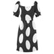 thumbnail image 5 of Vestido de manga corta con estampado de huevos punteados abstractos en blanco y negro vestidos largos para mujer vestido de verano, 5 of 6