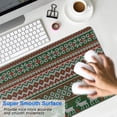 thumbnail image 4 of Long Mouse Pads for Desk,Red and Green Christmas Reindeer Pattern Desk Mats on Top Of Desks, Desk Mouse Pad Extra Large with 3mm Non-Slip Base and Stitched Edge for Gaming,Office,Work,Home 31.5x15.7in, 4 of 5