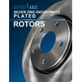 thumbnail image 4 of Detroit Axle - Front Brake Kit for 2009-2014 Honda Pilot, MDX ZDX RLX Disc Brakes Rotors and Ceramic Brake Pads 2010 2011 2012 2013 Replacement, 4 of 8