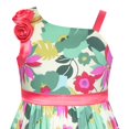 thumbnail image 4 of Girls Dress One Shoulder Colorful Flower Dress Birthday Party 6 Years, 4 of 6