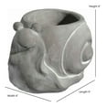 thumbnail image 5 of Classic Home and Garden Cement Buddies Indoor Outdoor Planter with Drainage Hole, Smiling Snail, Natural Gray, Small, 6in, 5 of 5