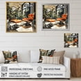 thumbnail image 4 of Designart "Iconic Chairs Coral and Green Mid Century" Mid-century Floater Framed Canvas Print, 4 of 7