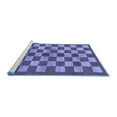 thumbnail image 2 of Ahgly Company Machine Washable Indoor Rectangle Checkered Blue Modern Area Rugs, 2' x 3', 2 of 4