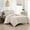 Beige, variant on Nanshing Amerie 3 Piece Casual Stripes Comforter Set, Blush, King