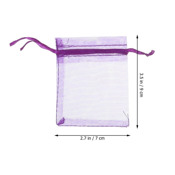 Dytern Xmas 100pcs Jewelry Bags Small Gift Pouches Organza Bags Sundries Bags Drawstring Pouches Mesh Bags