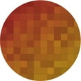 thumbnail image 1 of Ahgly Company Machine Washable Indoor Round Transitional Neon Orange Area Rugs, 3' Round, 1 of 7
