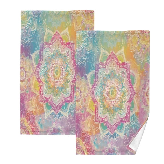 BZSMCE Face Towel Hand Towel Bath Towel Cotton Bath Towel Sets Hand Bath Towels Fashion Kaleidoscope Of Joy Pattern