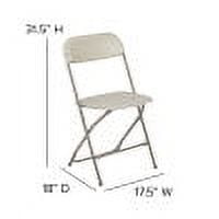 Flash Furniture Hercules Series Plastic Folding Chair White - 6 Pack 650LB Weight Capacity Comfortable Event Chair-Lightweight Folding Chair