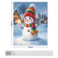 thumbnail image 2 of NIANHE Festive Snowman Sparkler blanket, comfortable and soft, warm casual blanket, printed design, winter sofa dormitory home decoration, must-have travel product. Size is 50x60 inches., 2 of 9