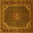 thumbnail image 1 of Ahgly Company Machine Washable Indoor Square Persian Yellow Traditional Area Rugs, 6' Square, 1 of 4