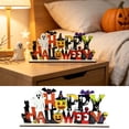 thumbnail image 4 of Happy Halloween Wooden Tabletop Sign,Ghost Pumpkin Bat Layered Mantel Decor,Freestanding Farmhouse Shelf Ornament Holiday Gift, 4 of 6