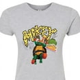 thumbnail image 3 of Teenage Mutant Ninja Turtles: Mutant Mayhem - Michelangelo AKA Mikey - Pizza Rules - Juniors Fitted Graphic T-Shirt, 3 of 5