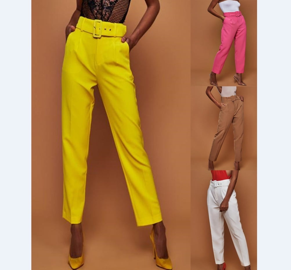 ruffle waist trousers