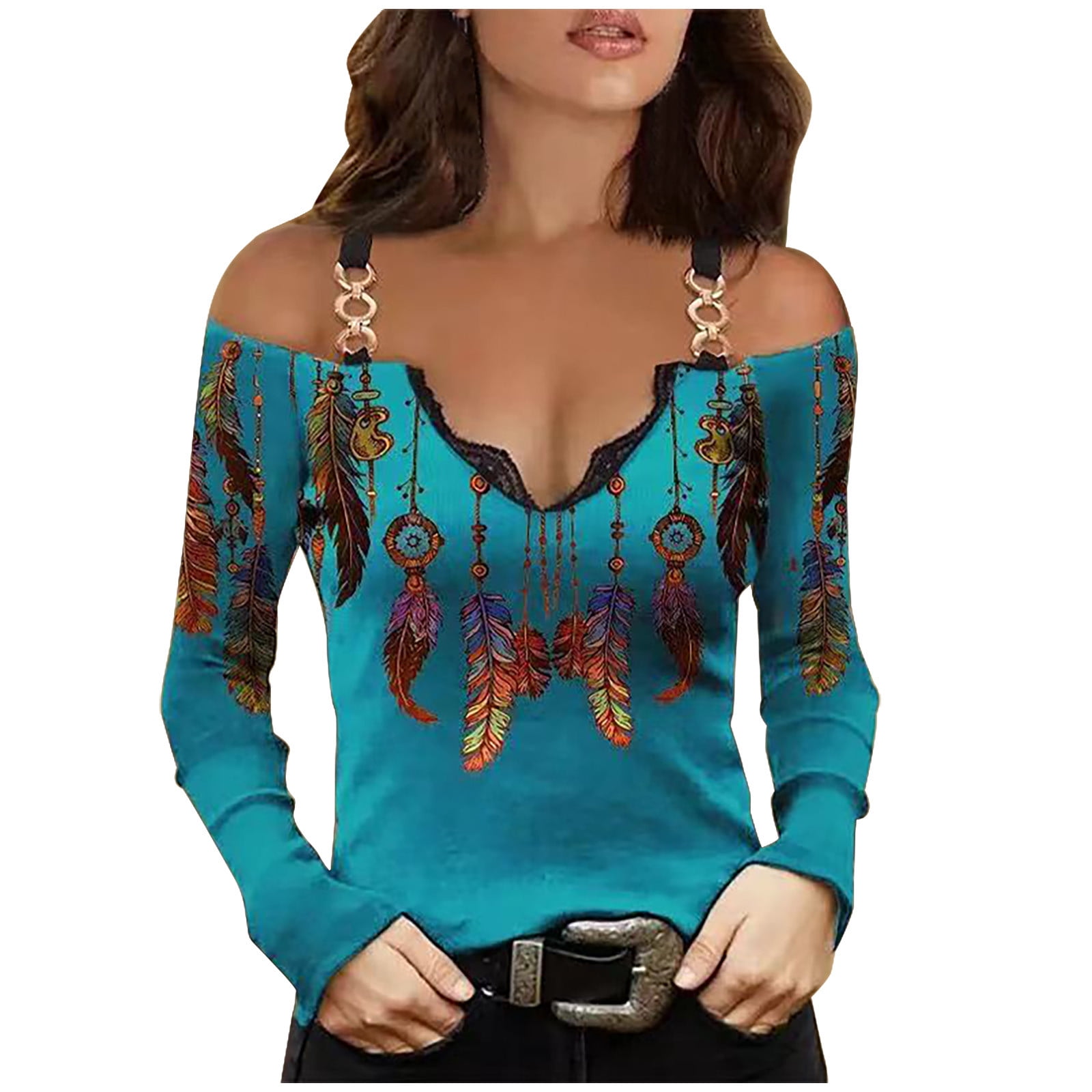 Going Out Tops For Women V-Neck Loose 
