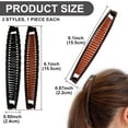 thumbnail image 2 of 3pcs Banana Hair Clips, Non-Slip Large Hair Claws for Women, Classic Double Combs Hairpin Accessories for Thick Thin Fine Curly Straight Long Short Hairstyles, 2 of 6