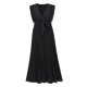 thumbnail image 1 of Vestido de playa plisado de gasa para mujer - Manga con volantes, corte ajustado, color liso, tallas S-XXL, para fiestas de verano/bodas, largo 140 cm, 1 of 7